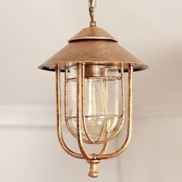 مصباح خارجي أمريكي عتيق مقاوم للماء على شكل قفص طيور مصباح معلق للحديقة