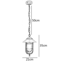 مصباح خارجي أمريكي عتيق مقاوم للماء على شكل قفص طيور مصباح معلق للحديقة