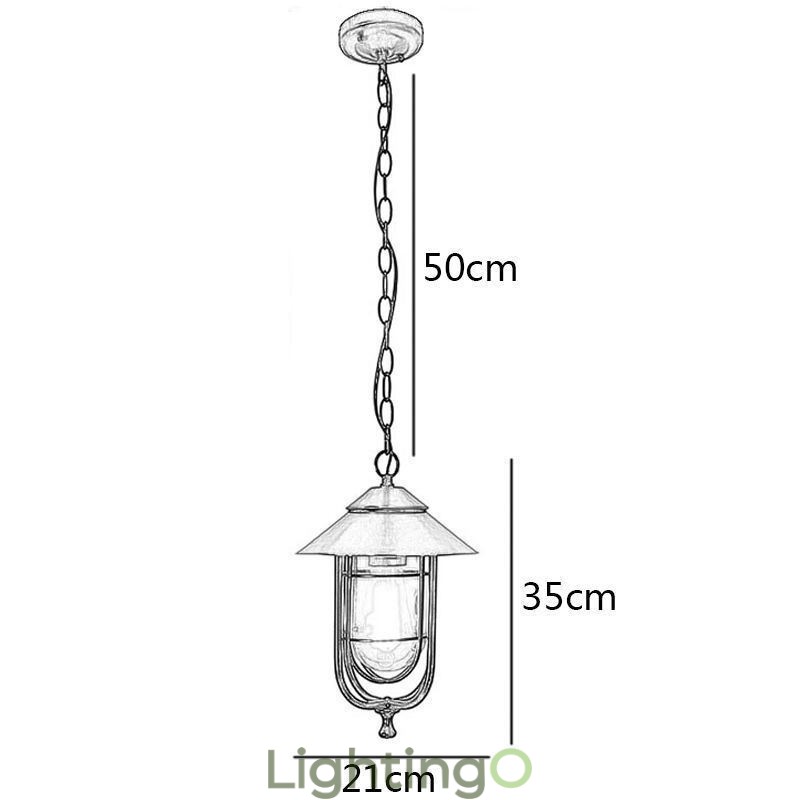 مصباح خارجي أمريكي عتيق مقاوم للماء على شكل قفص طيور مصباح معلق للحديقة