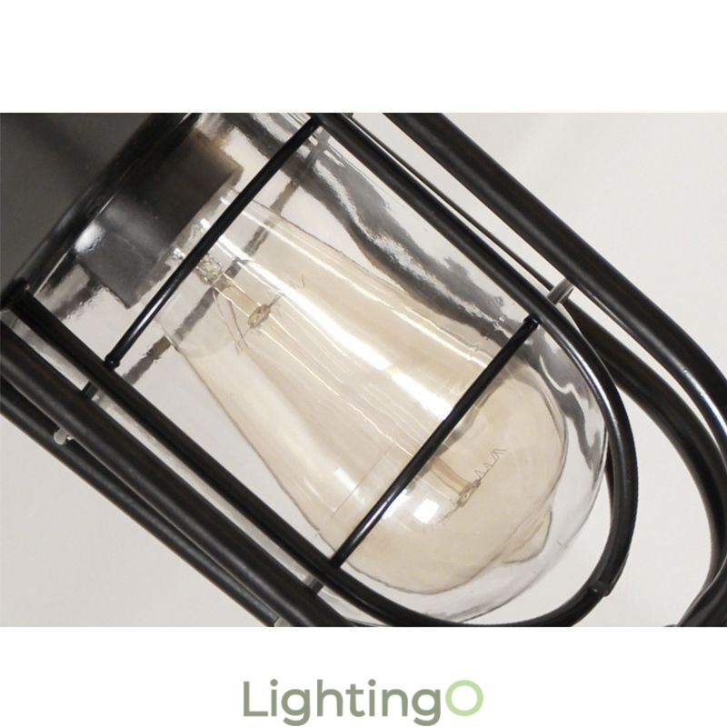 مصباح خارجي أمريكي عتيق مقاوم للماء على شكل قفص طيور مصباح معلق للحديقة