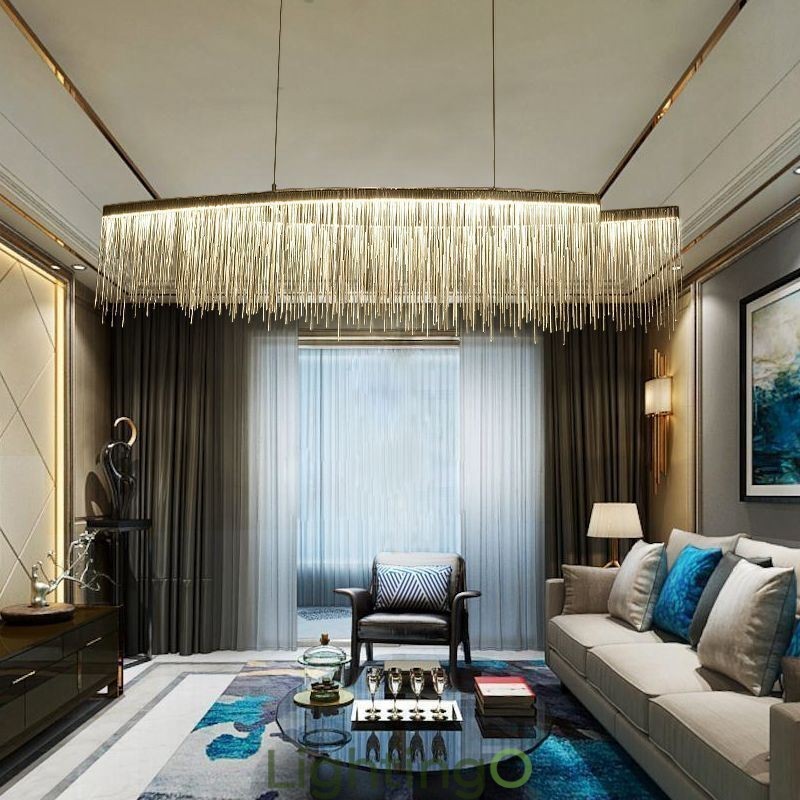 مصباح معلق عصري بتصميم شرابة إبداعية للمقهى
