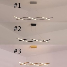 مصباح معلق بتصميم ملتوي عصري لغرفة الطعام