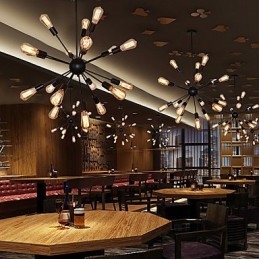 ثريا معدنية عتيقة من النحاس من تصميم Country Designers