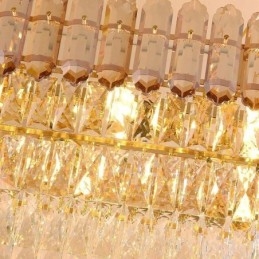 مصباح سقف بيضاوي فاخر من الكريستال الحديث