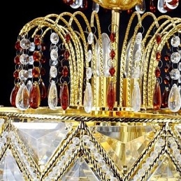 ثريا معدنية مطلية بالكريستال الكلاسيكي التقليدي
