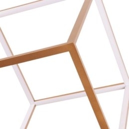 مصباح معلق هندسي ذهبي بتصميم ما بعد الحداثة