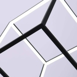 مصباح معلق أسود بإضاءة مكعب هندسية LBY18069