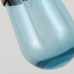 مصباح معلق زجاجي على شكل قطرة ماء، تصميم حديث وبسيط، مصنوع من الحديد المطاوع، مصباح سقف صغير