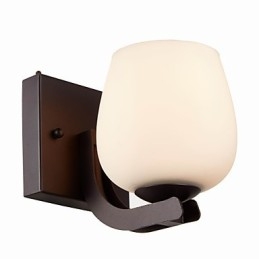 مصباح حائط حديدي مع غطاء زجاجي، إضاءة جدارية كلاسيكية حديثة