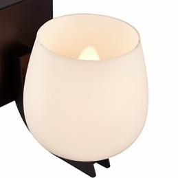 مصباح حائط حديدي مع غطاء زجاجي، إضاءة جدارية كلاسيكية حديثة