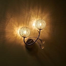 شمعدانات حائط كريستالية صغيرة بتصميم عصري معاصر معدني