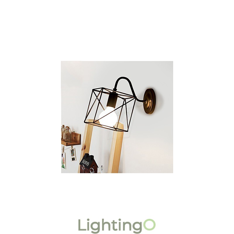 مصابيح حائط أمريكية الصنع بتصميم عتيق من Lron Loft Aisle Lamps للشرفة