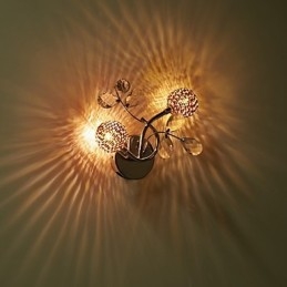 شمعدانات حائط كريستالية صغيرة بتصميم عصري معاصر معدني