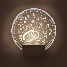 مصباح حائط أكريليك من مادة البولي فينيل كلوريد (PVC) - ضوء عصري معاصر معدني