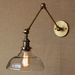 مصباح مصمم على طراز LOFT، مصباح حائط زخرفي حديث من الزجاج البرونزي للمقهى
