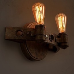 مصابيح حائط من الحديد المطاوع بتصميم قمر كامل من American Creative Restoring Ancient Ways