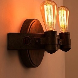 مصابيح حائط من الحديد المطاوع بتصميم قمر كامل من American Creative Restoring Ancient Ways