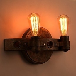 مصابيح حائط من الحديد المطاوع بتصميم قمر كامل من American Creative Restoring Ancient Ways
