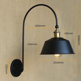 مصباح حائط زخرفي حديدي لغرفة الطعام بتصميم ريفي أمريكي، طراز LOFT، آلات صناعية، طراز Light Wind، فيلا عتيقة، طراز Nostalgic