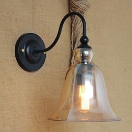 شمعدانات حائط صناعية عتيقة من طراز Loft Vintage Max Country E27