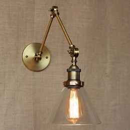 مصباح حائط غرفة النوم مزين بزخارف برونزية حديثة لمتجر Retro Vintage Store