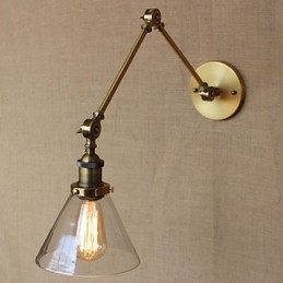 مصباح حائط غرفة النوم مزين بزخارف برونزية حديثة لمتجر Retro Vintage Store