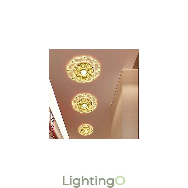 مصباح سقف كريستالي كشاف SMD 3 وات مصباح إبداعي أنبوبي ضوء قبة ملون