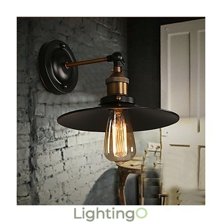 مصباح حائطي أسود بمظلة برأس واحد من Creative Nordic Light، مستوحى من أسلوب Restoring Ancient Ways Light مصباح حائطي أسود بمظلة برأس واحد من Creative Nordic Light، مستوحى من أسلوب Restoring Ancient Ways Light