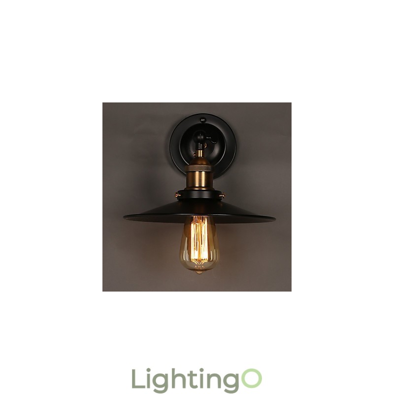 مصباح حائطي أسود بمظلة برأس واحد من Creative Nordic Light، مستوحى من أسلوب Restoring Ancient Ways Light