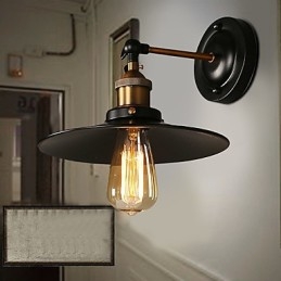 مصباح حائطي أسود بمظلة برأس واحد من Creative Nordic Light، مستوحى من أسلوب Restoring Ancient Ways Light