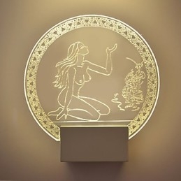 مصباح حائط أكريليك، مصباح PVC، رقاقة إضاءة معدنية حديثة معاصرة بقوة 5 وات
