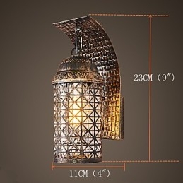 ميزة طلاء النزل الريفي لمصابيح الحائط ذات الإضاءة العلوية الصغيرة