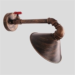 مصابيح حائط على شكل أنابيب مياه، طراز صناعي عتيق، تصميم ريفي إبداعي، معدني، مطاعم، مقاهي، طاولات بار، شمعدانات جدارية