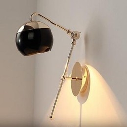 مصباح حائطي إبداعي بتصميم عصري بسيط لغرفة الجلوس وغرفة النوم والدراسة، بتصميم مصباح حائطي زجاجي مصمم