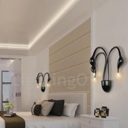مصباح حائط بإضاءة محيطية متعددة الألوان بتصميم رأس البجعة، عصري ومعاصر