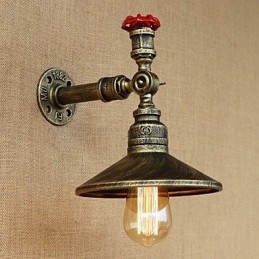 مصباح حائطي بتصميم ريترو ريترو من إيديسون بخراطيم صناعية برأس واحد