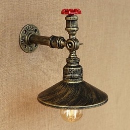 مصباح حائطي بتصميم ريترو ريترو من إيديسون بخراطيم صناعية برأس واحد