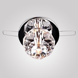 حامل معدني كروم صغير بتصميم عصري معاصر من الكريستال