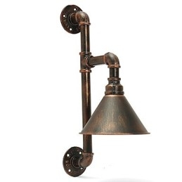 مصابيح حائط على شكل أنابيب مياه، طراز صناعي عتيق، تصميم ريفي إبداعي، معدني، مطاعم، مقاهي، طاولات بار، شمعدانات جدارية