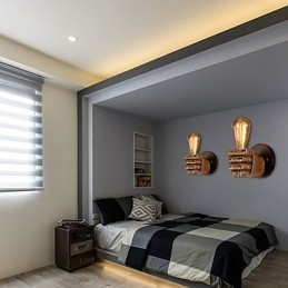 مصباح حائط مقهى صناعي علوي، مصباح حائط من الراتنج، تصميم عتيق، لوحة ريترو، ميزة الإضاءة المحيطة الصغيرة، مصابيح حائط، مصباح حائط