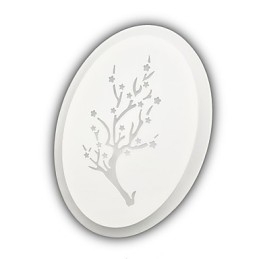 مصباح حائط دائري الشكل من الأكريليك المنحوت على شكل أرجواني بجانب السرير، مصابيح ممر بيضاء دافئة بتيار متردد 220 فولت