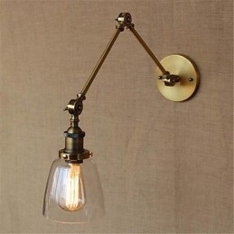 ميزة طلاء كهربائي ريفي على طراز Country Lodge Retro لضبط الارتفاع وزاوية الذراع لحماية العين