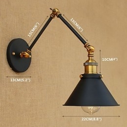 مصباح حائط نحاسي عتيق صناعي إضاءة منزلية ديكور داخلي مصباح حائط