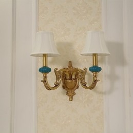 مصباح حائط بسيط بتصميم ريفي تقليدي كلاسيكي من النحاس لإضاءة حائط صغيرة الحجم