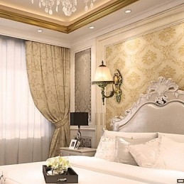 تتميز مصابيح الحائط الصغيرة ذات الإضاءة المنخفضة بتصميم حديث معاصر ريفي على طراز النزل الريفي