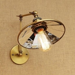 إضاءة محيطة بتصميم ريفي عتيق مطلية بالكهرباء لذراع متأرجح صغير الحجم