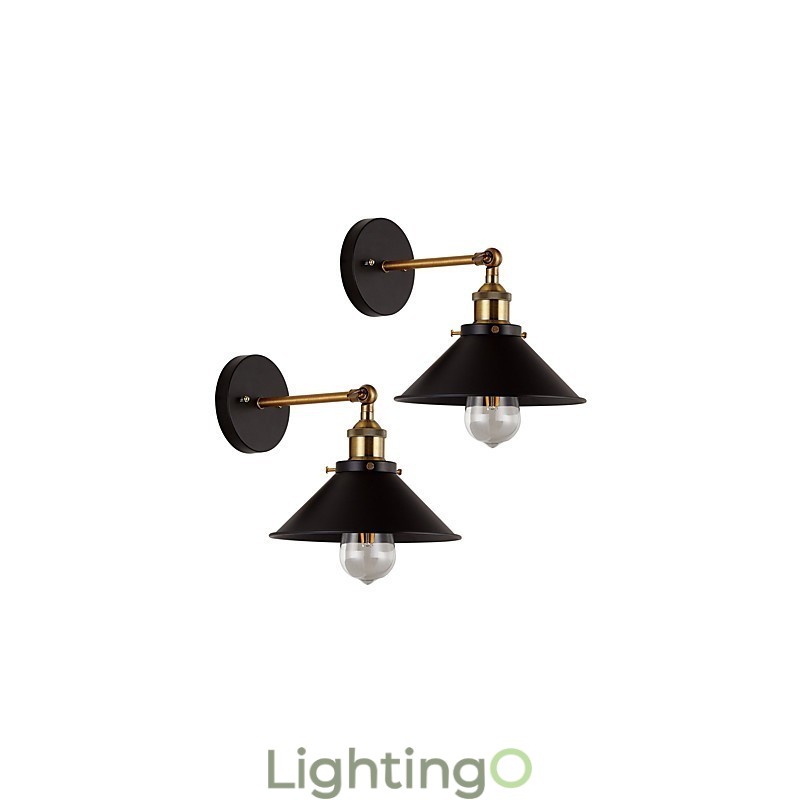 قطعتان من الشمعدانات المعدنية للحائط، مصباح حائط صناعي عتيق من Edison Simplicity Lamp لإضاءة المقاهي والنوادي والحانات
