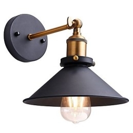 قطعتان من الشمعدانات المعدنية للحائط، مصباح حائط صناعي عتيق من Edison Simplicity Lamp لإضاءة المقاهي والنوادي والحانات