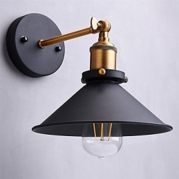 قطعتان من الشمعدانات المعدنية للحائط، مصباح حائط صناعي عتيق من Edison Simplicity Lamp لإضاءة المقاهي والنوادي والحانات