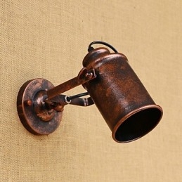 مصباح حائط من الفولاذ المطلي باللون الأسود الصامت، مزين بفنجان قهوة أمريكي عتيق، مصباح حائط على شكل سيف ضوئي على الحائط